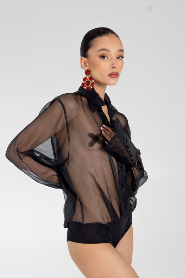 Organza Black Body Shirt